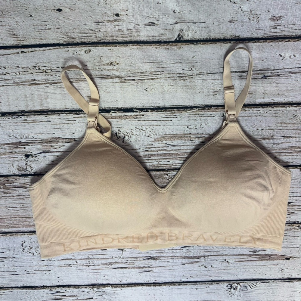 Kindred Bravely Hands Free Pumping Nursing Bra Beige Nude Size 1X